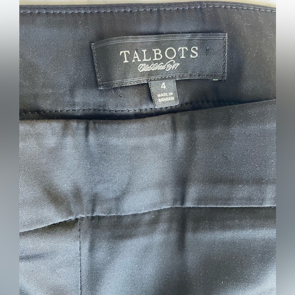 TALBOTS Satin Pants Curvy Womens Size 4 Side Zip Black 2000s Y2K Evening Glam - Picture 7 of 15